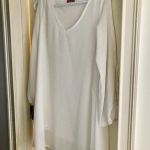 Sheer White Flowy Dress With slip underneath